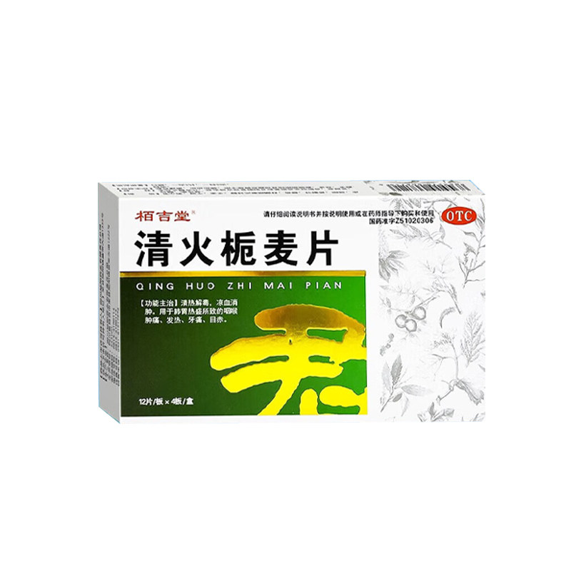 清火栀麦片口苦口臭口干降肝火清肝胆治上火引起的口干苦臭专用药