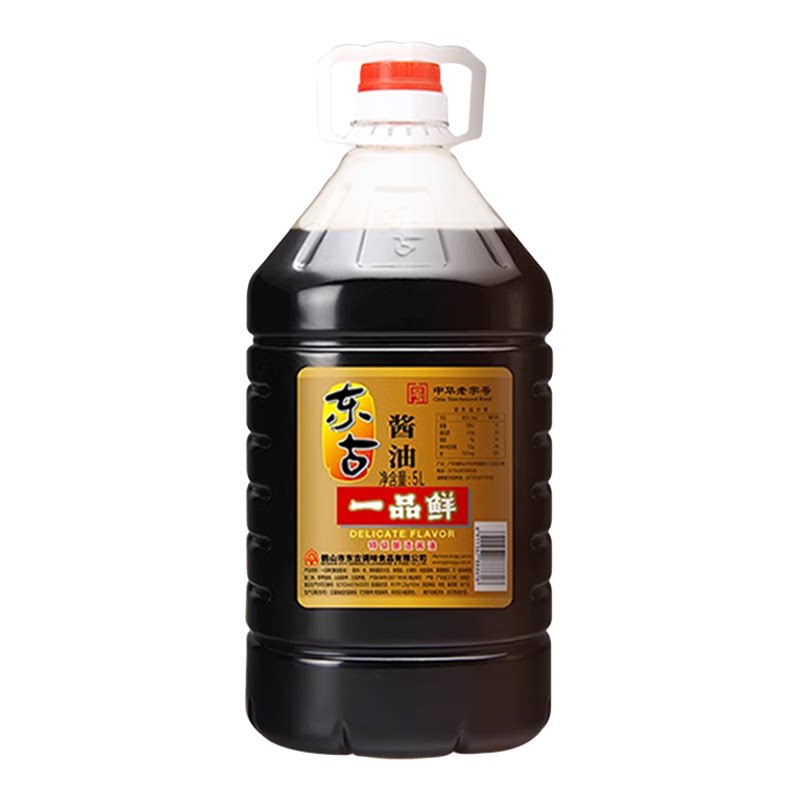 东古一品鲜酱油5L黄豆生抽特级酿造豉油蒸鱼拌饭商用调味品大桶装