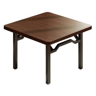 可折叠桌子家用方桌中古风正方形多功能一体小户型客厅吃饭圆餐桌