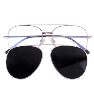 双层可拆卸套镜近视太阳镜男士眼镜框夹片式墨镜偏光蛤蟆镜飞行员