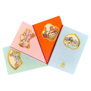 颐和四季立体纸雕笔记本春夏秋冬学生文具记事本笔记本商务办公文具本子手账笔记本子北京纪念本文创周边便携