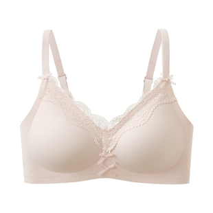 六只兔子无痕内衣女小胸聚拢胸罩无钢圈防下垂甜美少女风文胸