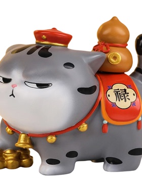 正版吾皇猫萌宠生肖马年盲盒摆件