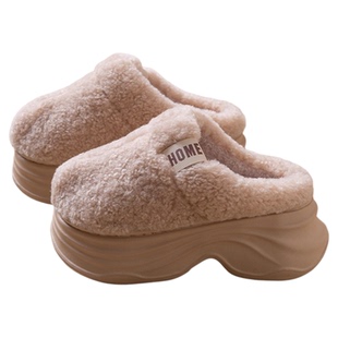 8.0CM厚底棉拖鞋女款2025新款秋冬外穿增高防滑保暖毛毛绒棉拖女