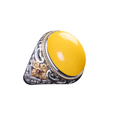 戒指空托S925银镶嵌绿松石戒托