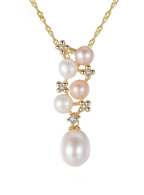 日系宫廷风银镀金淡水珍珠定制