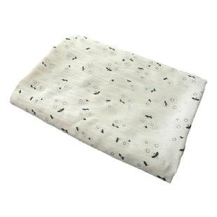 田园风白底雏菊花簇麻绸布料 夏季连衣裙衬衫长旗袍制衣服装面料