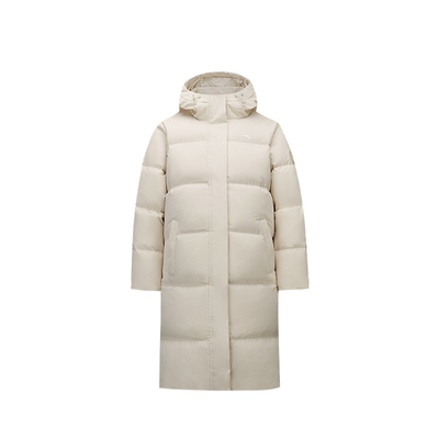 安踏面包羽绒服丨中长款羽绒服女冬季防风锁温防泼水鸭绒保暖外套