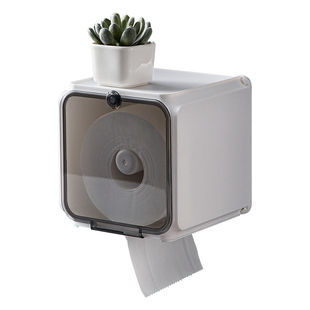 卫生间纸巾盒厕所卫生纸置物架防水抽纸厕纸盒卷纸架免打孔卷纸筒