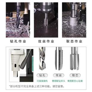 磁力钻杰高厂家磁座钻孔机小型便携式工业级打孔取芯攻丝吸铁台钻