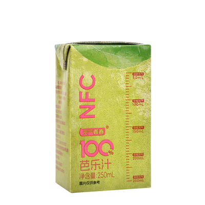 【热销】芭乐汁100%果汁250ml*10盒清爽解渴家庭装0蔗糖0脂无添加