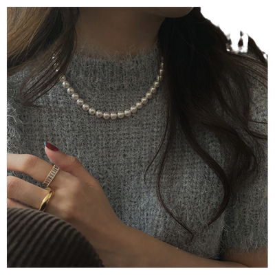 施家珍珠项链女款轻奢小众颈链