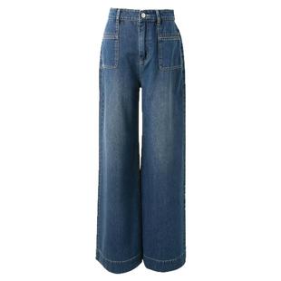 ibudu2025春季新款宽松直筒裤莱赛尔牛仔裤显瘦长裤垂感