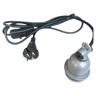 带线开关灯座兽用E27耐高温陶瓷螺口灯头小三通猪用保温灯口底座