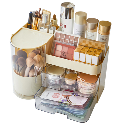 分区分类收纳，整洁梳妆台