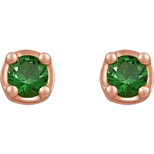 潮宏基至简18K金耳钉红蓝宝石沙弗莱石耳饰个性气质专款情人节 F