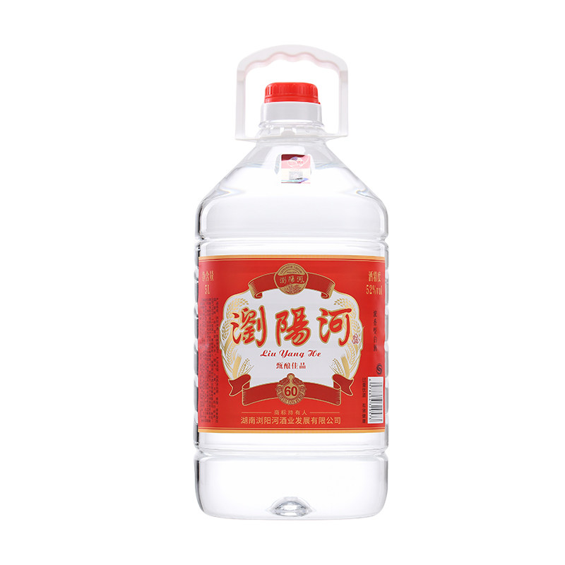 浏阳河酒甄酿佳品60浓香型白酒52度5L桶装酒纯粮口粮泡酒一大桶