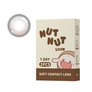 坚果力美瞳月抛坚韧泪光大直径自然混血2片眼镜