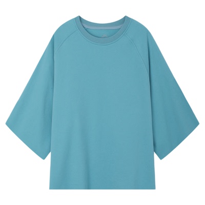 swx studio 破破烂烂 柔糯亲肤剪边宽松设计感七分袖T恤309B