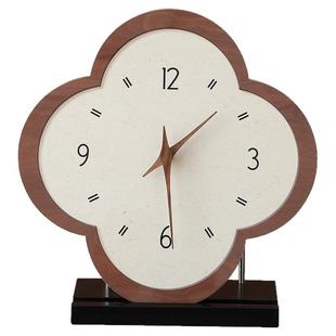 法式中古风桌面时钟摆件摆台式钟表摆放式静音座钟客厅电视柜装饰