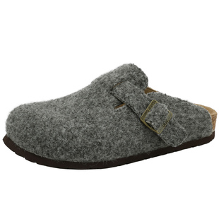 UBZ 毛毡勃肯拖鞋女外穿2025新款秋冬加绒一脚蹬毛毛灰色包头博肯