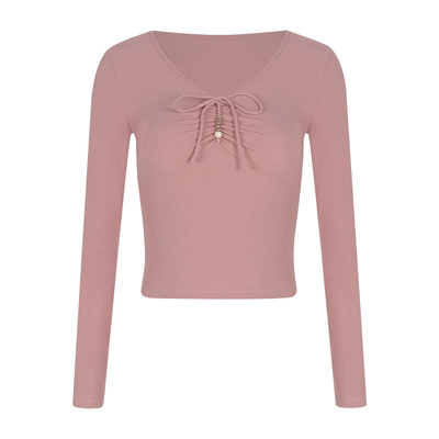 ITSNIKAR蝴蝶结v领针织衫