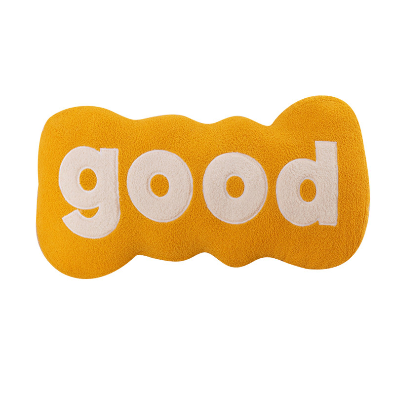 个性创意good玩偶毛绒玩具公仔儿童睡觉长条字母抱枕送女生日礼物