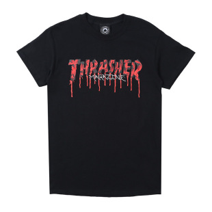 【超限定】Thrasher Blood Drip 美版 血滴火焰滑板短袖T恤情侣款