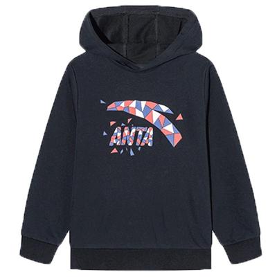 安踏冬季运动风男孩加绒卫衣