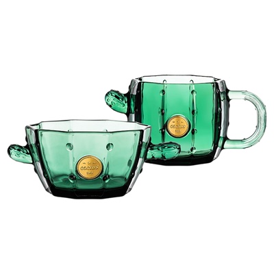 乐唯诗玻璃复古仙人掌杯碗