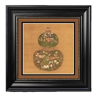 中古风装饰画梅兰竹菊高级感卧室壁画美式复古客厅挂画组合联挂画