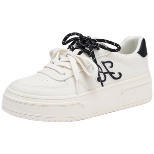 热风厚底小白鞋女款2025年冬季新款通勤百搭运动板鞋轻便休闲鞋子