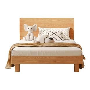 实木儿童床男孩蒙氏地台床2025新款橡木小床1.2m女孩公主床单人床