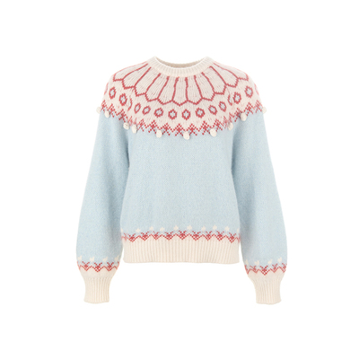 wanatry羊毛韩系费尔岛毛衣女