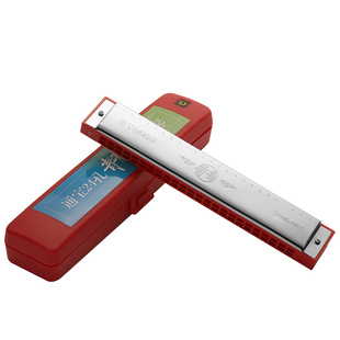 日本TOMBO通宝新款24孔复音口琴学生新手青春版6624Q官方旗舰店