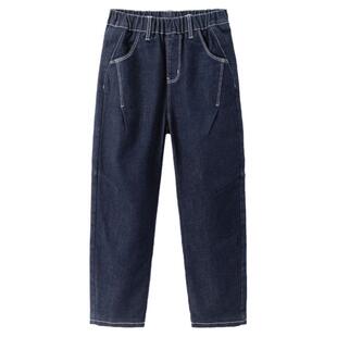巴拉巴拉男童牛仔裤中大童加绒裤子春秋长裤休闲童装儿童萝卜裤潮