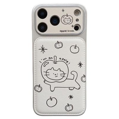 jze韩系ins涂鸦线条小狗咖啡猫咪适用苹果17ProMax手机壳iphone15新款16pro女款17pro大视窗14全包防摔手机套