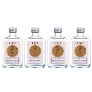 泰裕昌52度清云白酒浓香型小酒粮食酒100ml*4瓶
