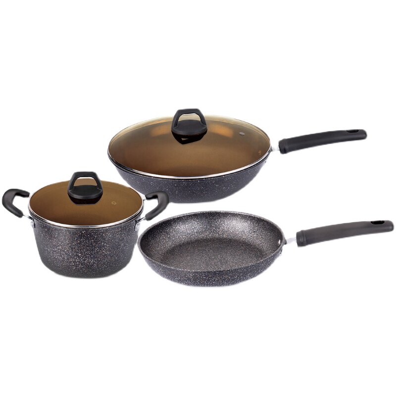 【官方正品】康巴赫麦饭石三件套