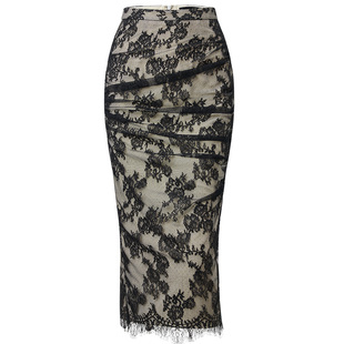 【商场同款-小雏菊系列】MAXRIENY不对称设计抽褶优雅蕾丝半裙