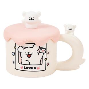 言仓线条小狗马克杯对杯陶瓷水杯礼盒送女朋友情侣礼盒纪念日礼物