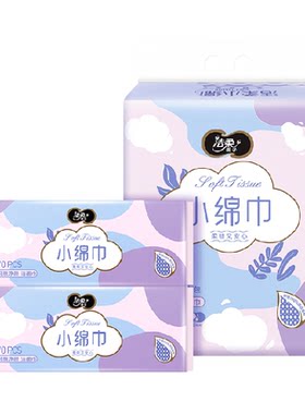 洁柔绵柔巾柔肤净颜70抽*6包