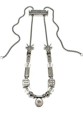 骰子项链钛钢可调节男女