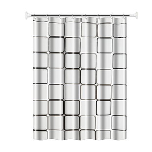 浴帘套装免打孔加厚防水霉洗澡挂帘子布卫生间淋浴隔断浴室门帘杆