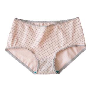 AB内衣专柜正品 纯棉莱卡时尚印花中腰抗菌小平角裤 ab内裤女1044