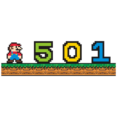 超级玛丽马里奥门牌号码牌家用入户创意可爱卡通自粘发光数字门牌