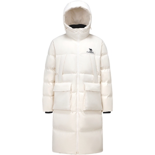 骆驼男装2025秋冬长款羽绒服男女款三防加厚防寒外套保暖外套