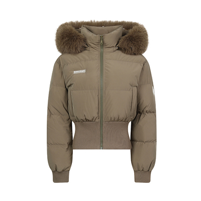 PrettyDragon短款连帽修身羽绒服