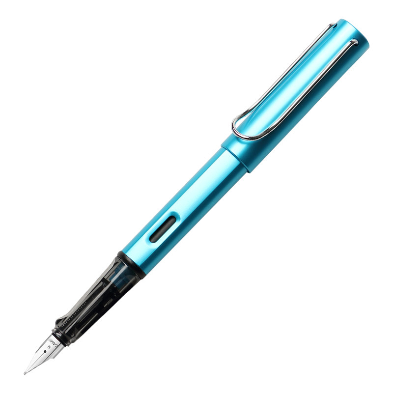 德国LAMY/凌美钢笔恒星AL-Star商务学生练字太平洋蓝活力粉刻字LX