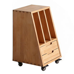 书房可移动文件柜桌下柜书桌收纳柜办公柜客厅实木边柜写字桌底下